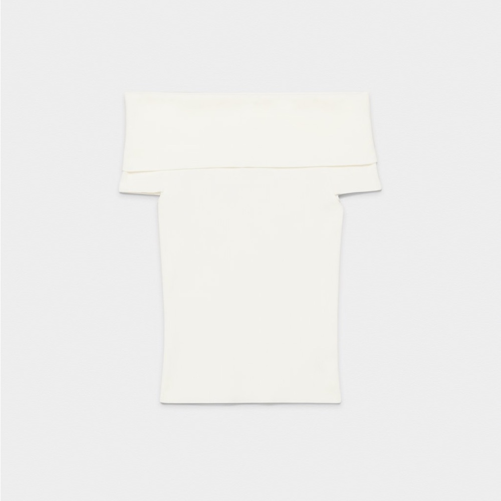 Off-Shoulder Cream Women's Sweater